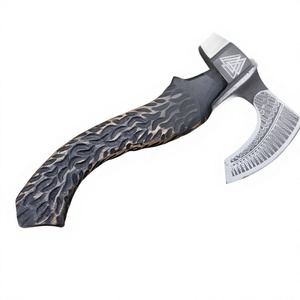Hacha Táctica con Cabeza de Acero Forjado, Mango Texturizado Negro, Hacha de Supervivencia para Uso en Exteriores - Product Image 1