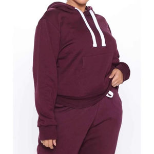 Sweat à capuche décontracté pour femme, grande taille, 100 % coton respirant, séchage rapide, écologique, avec logo personnalisé imprimé, collection Hiver 2026 - Product Image 5