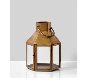 Modernised Luxury Hanging Home Decor Stainless Steel Metal Candle <b>Lantern</b> With <b>Gold</b> Color Finished for Home & Garden - Product Image 3