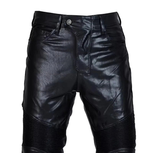 Motorcycle Leather Cordura Riding Pants with CE Removable <b>Knee</b> & Hip <b>Protectors</b> | Waterproof Biker Trousers | Hike Impex - Product Image 4