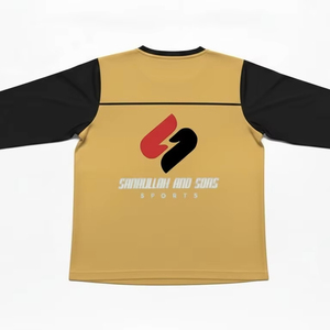 T-shirt de sport à manches longues pour hommes, respirant, en polyester, décontracté, pour l'entraînement, design uni personnalisé, vente en gros - Product Image 4