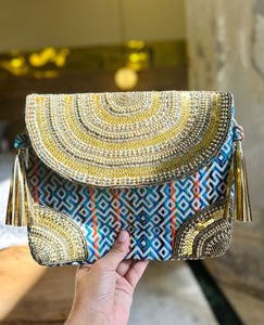 Bolso de mano Vintage bohemio gitano para mujer, bolso Banjara, artesanías de lujo, bandolera de hombro Hippie étnico, bolsos de noche al por mayor - Product Image 5