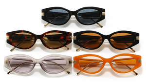 Custom Logo 2025 Hot Selling Fashion Women's <b>Retro</b> Trendy Square Side Sun Glasses UV400 Cat Eye <b>Sunglasses</b> Light Weight - Product Image 6