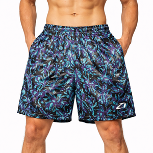 Pantalones Cortos Deportivos de Malla con Estampado Personalizado para Hombre, Transpirables, para Entrenamiento, Gimnasio, con Cordón en la Cintura, de Secado Rápido, para Correr - Product Image 1