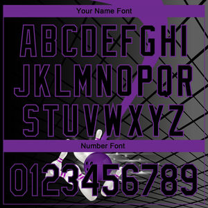 Camiseta de Béisbol Personalizada con Estampado 3D en Negro y Morado, Transpirable, de Secado Rápido, OEM, 100% Algodón, Último Diseño, Logotipo con Nombre del Equipo - Product Image 5