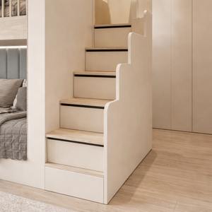 Lit superposé moderne de luxe pour enfants, lit superposé de qualité supérieure pour enfants avec échelle, lit superposé avec échelle - Product Image 3