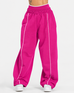 OEM <b>Women</b> Contrastline Zip Up Tracksuit Two Piece Casual Set Relaxed <b>Jacket</b> Wide Leg Pants Coordinated Outfit Wholesale Clothing - Product Image 5