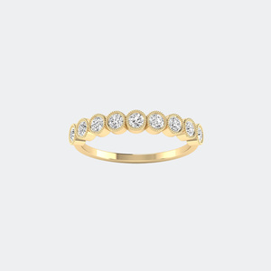 0.55CTW Round Bezel Band Setting Minimalist <b>Ring</b> - Product Image 4