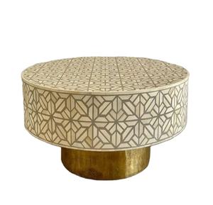 Mesa de centro con incrustaciones de hueso de diseño tradicional moderno, muebles de primera clase para sala de estar a un precio excelente - Product Image 1