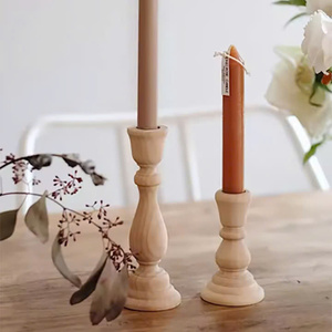 Classic Silver Oval Wooden Candle Holder Handmade Eco-Friendly Christmas Centerpieces Table Decorations Customized Design - Product Image 6