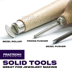 PRAZTECH® 3-in-1 Jewelry Stone Setting <b>Tool</b> Kit | Prong Pusher, Bezel Pusher, Bezel Roller | Professional Jewelry Repair <b>Tools</b> - Product Image 4