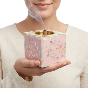 Collection artisanale THC-2033, brûleur à bakhoor en nacre de style arabe, écologique, fait main, pour parfum anti-odeur - Product Image 1