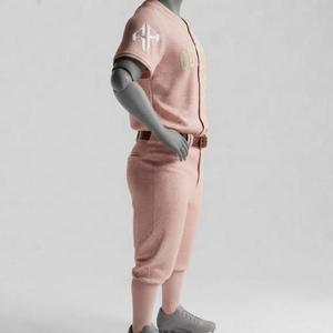 Conjunto de Uniforme de Béisbol Deportivo con Estampado Sublimado y Logotipo Blanco para Hombre, 100% Poliéster, Manga Corta - Product Image 4