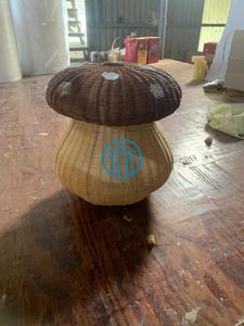 Natural Handmade Rattan Mushroom Basket Kids Toy Storage Basket Woven Nursery Organizer Boho Home Decor Montessori Storage - Product Image 6