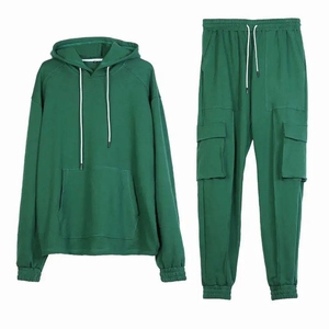 Men Tracksuit Wholesale Casual Sublimation <b>Polyester</b> <b>Hoodie</b> Plain Set Unisex Custom Logo Breathable Winter Tracksuit - Product Image 5