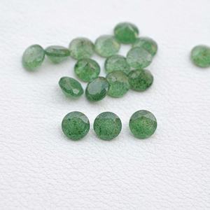 Piedras preciosas de cristal facetadas de cuarzo de fresa verde Natural de 7mm de grado AAA, fabricación de joyas de piedra natal de alta calidad calibrada - Product Image 1