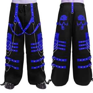 Stitch Mode Enterprises Men's Punk Style Tech Cargo Pant Customized Logo <b>Elastic</b> <b>Waist</b> Drawstring 100% Cotton Streetwear - Product Image 2