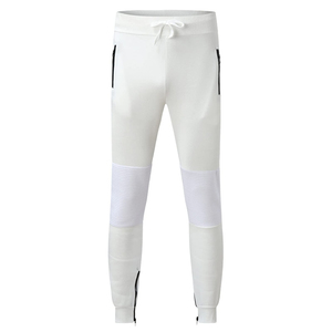Ensemble de survêtement décontracté pour homme, sweat-shirt et pantalon de jogging à blocs de couleur blanc et noir, manches longues, avec cordon de serrage - Product Image 3