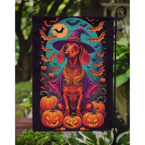 Teckel multicolore Witchy Halloween Garden Flag Mailbox Banner Décorative Yard Banner for Patio Artwork for Flower Beds - Product Image 3