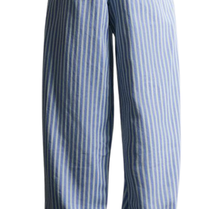 Pantalon décontracté pour homme à rayures, coupe décontractée, taille élastique avec cordon de serrage, jambe droite, avec poches, personnalisable OEM, streetwear d'été - Product Image 2