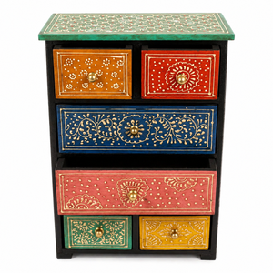 Handcrafted Wooden <b>Drawer</b> Cabinet Mini <b>Storage</b> Organizer Decorative Wooden Almari Jewelry <b>Storage</b> <b>Box</b> Wholesale - Product Image 1