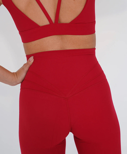 Ensemble 2 pièces de sport pour femme : Legging taille haute personnalisé et brassière de sport, motif uni, pour fitness et yoga - Product Image 5