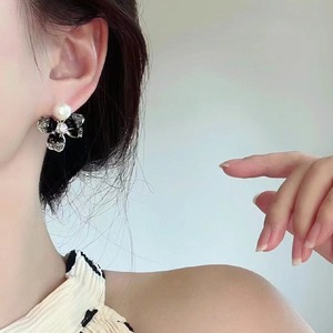 Nuevos Pendientes de Cristal Negro con Diseño de Iris Nocturno, Perlas Naturales de Agua Dulce de 8-9 mm, Plata Pura, Degradado Negro Gris, Pendientes de Moda - Product Image 4