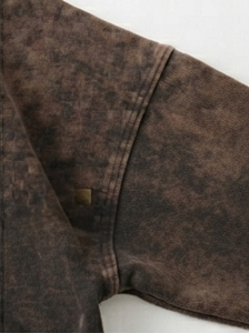 Sudadera con capucha de felpa para mujer, lavado ácido, oversize, corte holgado, algodón grueso, ropa de invierno - Product Image 6