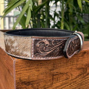 ปลอกคอสุนัขหนังวัวและหนังวัวทำมือชุดสายจูงสุนัขแบบสั้นผลิตด้วยมือคุณภาพสูงออกแบบได้ตามต้องการ - Product Image 2