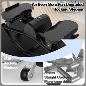 Stepper Professionale con Monitor LCD, Fasce di Resistenza per Cappotti da Donna, Tappetino Antiscivolo, Stepper Laterale Basculante per Esercizi - Product Image 3