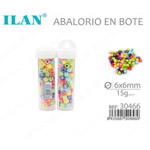 Perline con lettere Ilan 6x6mm 15g in barattolo per la creazione di gioielli fai da te - Product Image 3