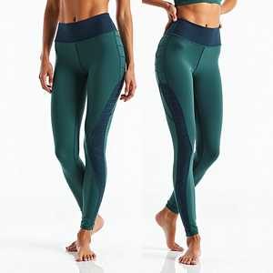 Leggings taille haute pleine longueur, couleur unie, style sportif, extensibles et respirants, pour femme, pour le yoga - Product Image 1