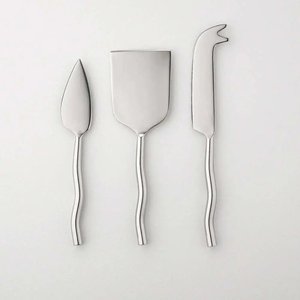 Latest Design Stainless Steel <b>Cheese</b> <b>Set</b> Modern Luxury Style Silver Finish Dishwasher Safe for Bread <b>Cheese</b> Knives Butter - Product Image 1