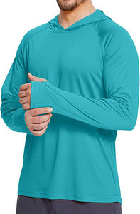 Camiseta de Pesca con Capucha de Manga Larga para Hombre, Estampado de Camuflaje por Sublimación, con Protección UV UPF 50 - Product Image 4
