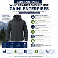 Chaqueta Softshell Premium ZAINI de 300 GSM para Hombre, con Capucha, Transpirable, Ecológica, Resistente al Viento, Tejido Elástico de Poliéster para Otoño
