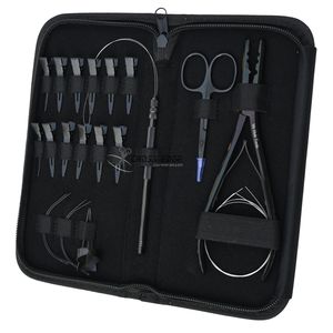 Kit d'outils multifonctionnels en acier inoxydable pour extensions capillaires : Pince à double ressort, outil de retrait de micro-perles, pince de pose, pinces à cheveux, fil - Product Image 2