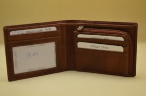 Portefeuille en cuir véritable Crazy Horse pour homme, avec porte-cartes et protection anti-vol RFID - Product Image 4