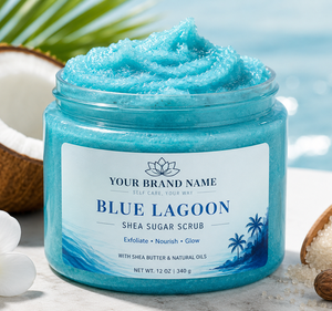 Blue Lagoon Shea Sugar <b>Body</b> <b>Scrub</b> Bulk Deep Exfoliating Moisturizing Skin Polishing <b>Scrub</b> with Natural Shea Butter for Wholesale - Product Image 1