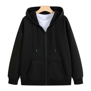 Sudadera con Capucha Unisex Blanca con Cierre, Corte Regular, Tejido de Algodón, Informal, para Otoño - Product Image 4