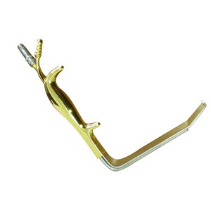 Écarteurs mammaires en fibre optique Tebbetts en acier inoxydable plaqué or avec tube d'aspiration, outil chirurgical manuel pour chirurgie plastique - Product Image 6