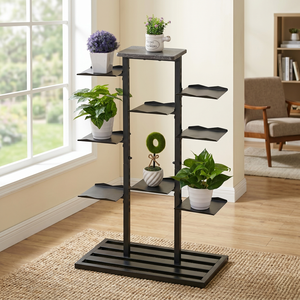 Home Storage Height Adjustable Plant Stand for Garden Patio Multi-Function Balcony Flower Pot <b>Shelf</b> Rack Storage Organizer - Product Image 5