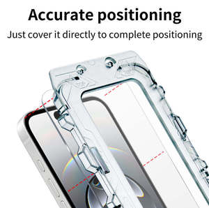 Protection d'écran anti-reflet en verre trempé 9H Easy Tool 2026 AR pour iPhone 17e avec alignement automatique - Product Image 5