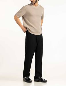 Camiseta de Cuello Redondo de Punto Waffle Beige para Hombre de Alta Calidad en Oferta, Precio al por Mayor desde Pakistán, Camisetas para Hombre - Product Image 5