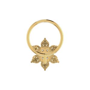 ต่างหูเพชรแท้รูปเกล็ดหิมะ Ajretail ทอง 14K น้ำหนัก 0.05 กะรัต - Product Image 5