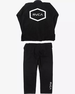 Conjunto de Kimono para BJJ, Negro, Algodón, Unisex para Adultos, Corte Regular, Logotipo Sublimado en el Frente y en la Manga, Transpirable, Secado Rápido - Product Image 2