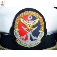 Écussons brodés 3D faits main en fil de soie, or et argent, pour uniformes de services spéciaux, badges tactiques personnalisés