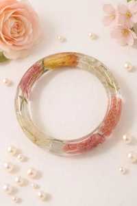 Multi-Color Irregular <b>Resin</b> Bangle Set - Acrylic Cuff Bracelets for Women <b>Resin</b> <b>Crafts</b> - Product Image 5