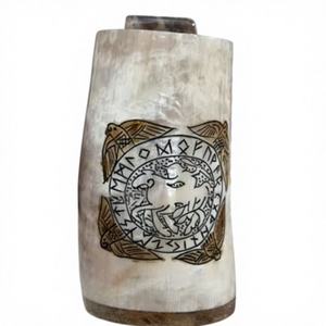 Tasse en corne de bufflonne bovine (Bubalis) de style viking, polie à la main, de qualité alimentaire, durable, vente en gros - Product Image 1