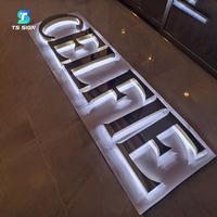 Letras Retroiluminadas de Fácil Instalación, Letrero de Acrílico LED 3D con Halo, Logotipo Iluminado para Exhibición Comercial, Letrero con Nombre Iluminado Personalizado