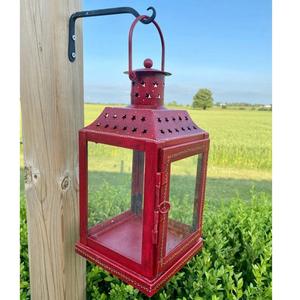 Lanterne en métal argenté de qualité supérieure avec finition dorée pour la décoration de Noël à la maison et au jardin, design élégant fait à la main - Product Image 4